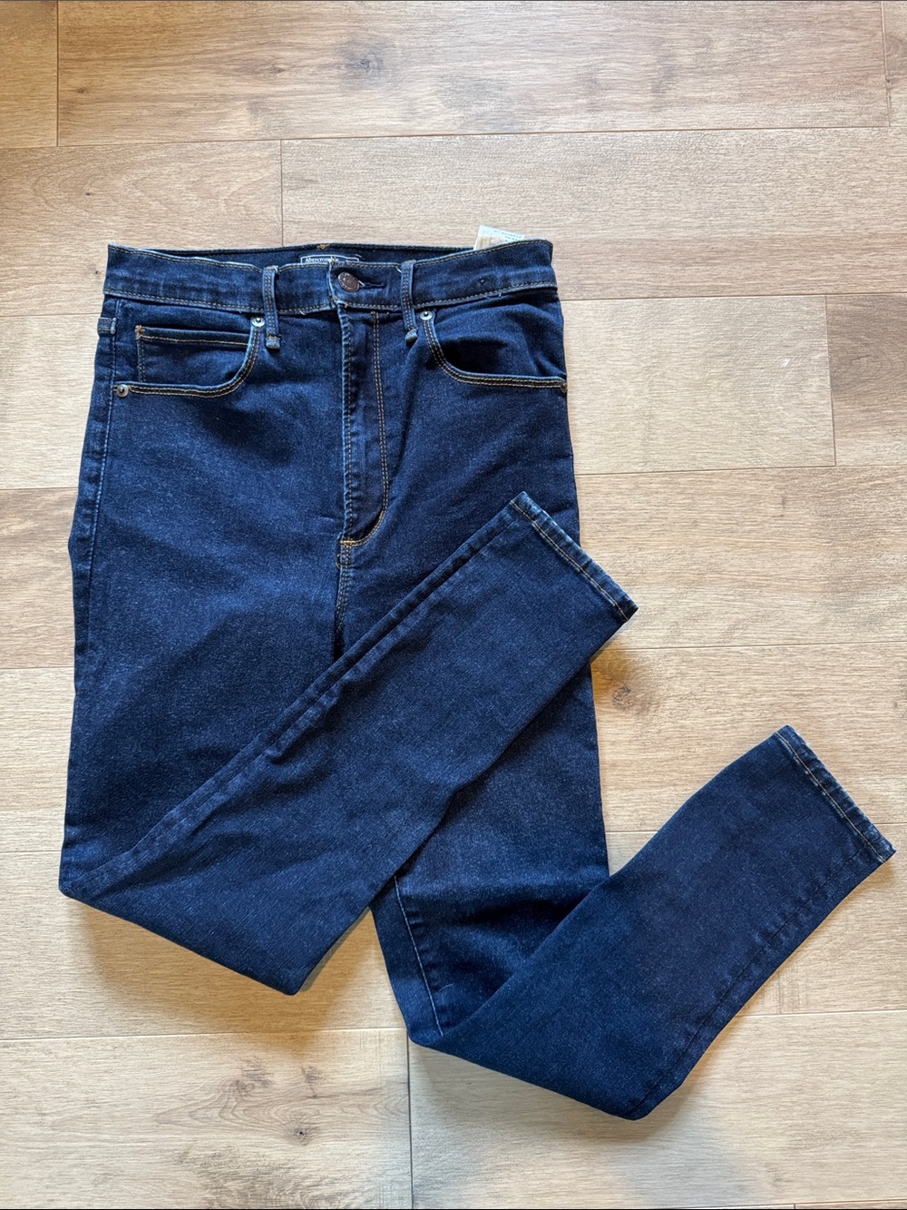 Abercrombie & Fitch Ultra High Rise Super Skinny Ankle Jeans - Dark Blue